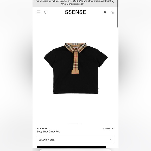Burberry Baby Boy Polo T-Shirt - Picture 1 of 3